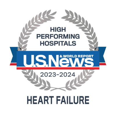 AdventHealth Orlando is recognized by U.S. News & World Report as one of America’s best hospitals for heart failure treatment.