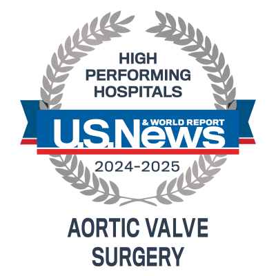 AdventHealth Orlando is recognized by U.S. News & World Report as one of America’s best hospitals for aortic valve surgery.