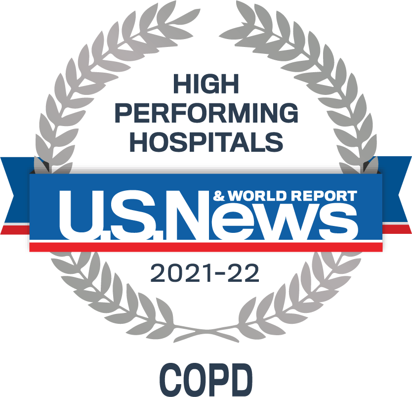 AdventHealth Orlando is recognized by U.S. News & World Report as one of America’s best hospitals for chronic obstructive pulmonary disease (COPD) treatment.