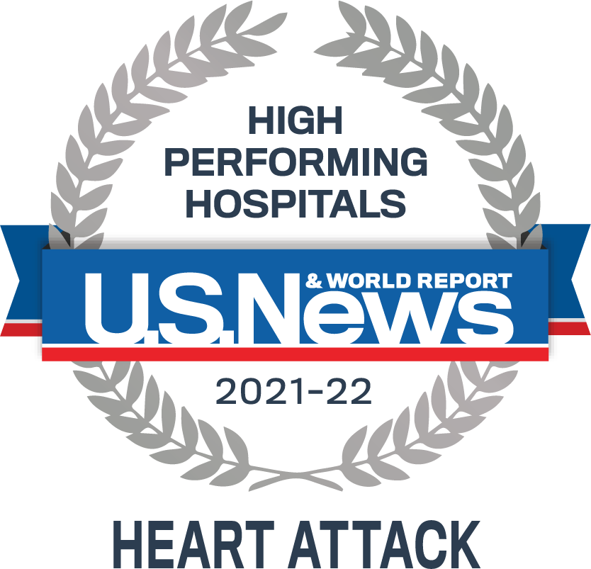 AdventHealth has been designated a U.S. News & World Report High Performing Hospital for Cardiology and Heart Attack Treatment for 2021-2022.