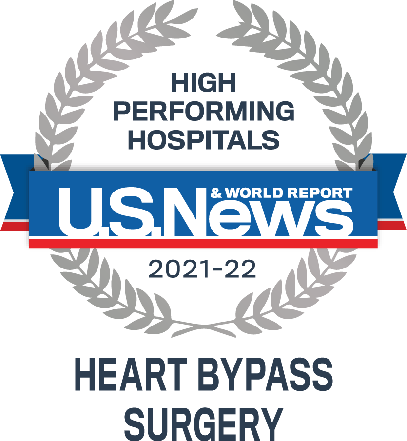 AdventHealth has been designated a U.S. News & World Report High Performing Hospital for heart bypass surgery for 2021-2022.
