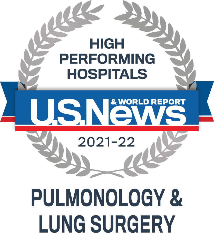 AdventHealth has been designated a U.S. News & World Report High Performing Hospital for pulmonology and lung surgery for 2021-2022.