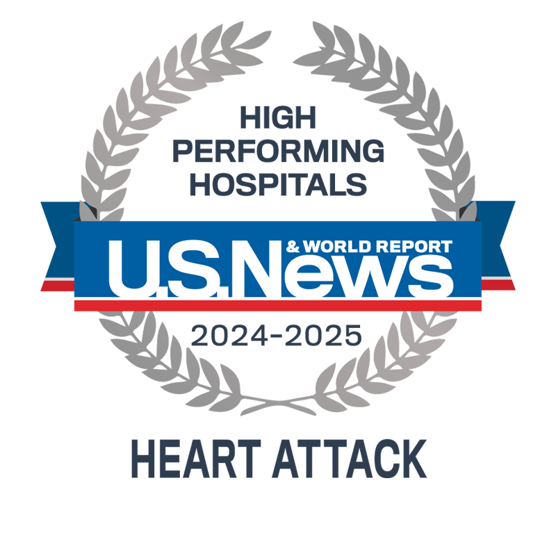 AdventHealth Orlando is recognized by U.S. News & World Report as a nationally rated leader in heart attack care.