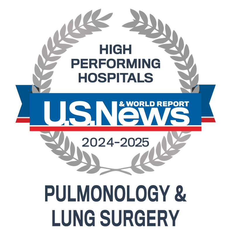 AdventHealth Orlando is recognized by U.S. News & World Report as one of America’s best hospitals for pulmonology and lung surgery.