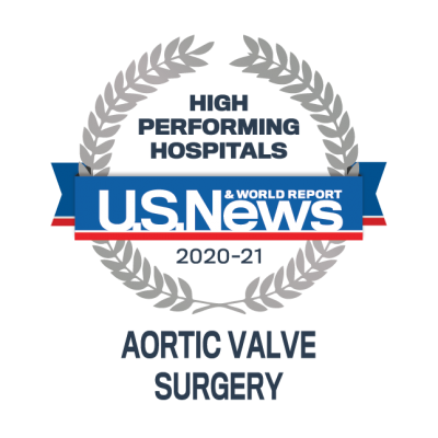 AdventHealth has been designated a U.S. News & World Report High Performing Hospital for aortic valve surgery for 2020-2021.