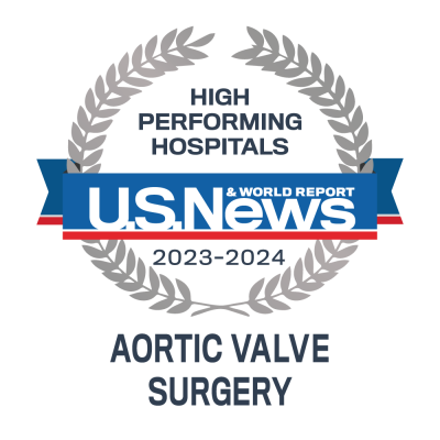 AdventHealth Orlando is recognized by U.S. News & World Report as one of America’s best hospitals for aortic valve surgery.